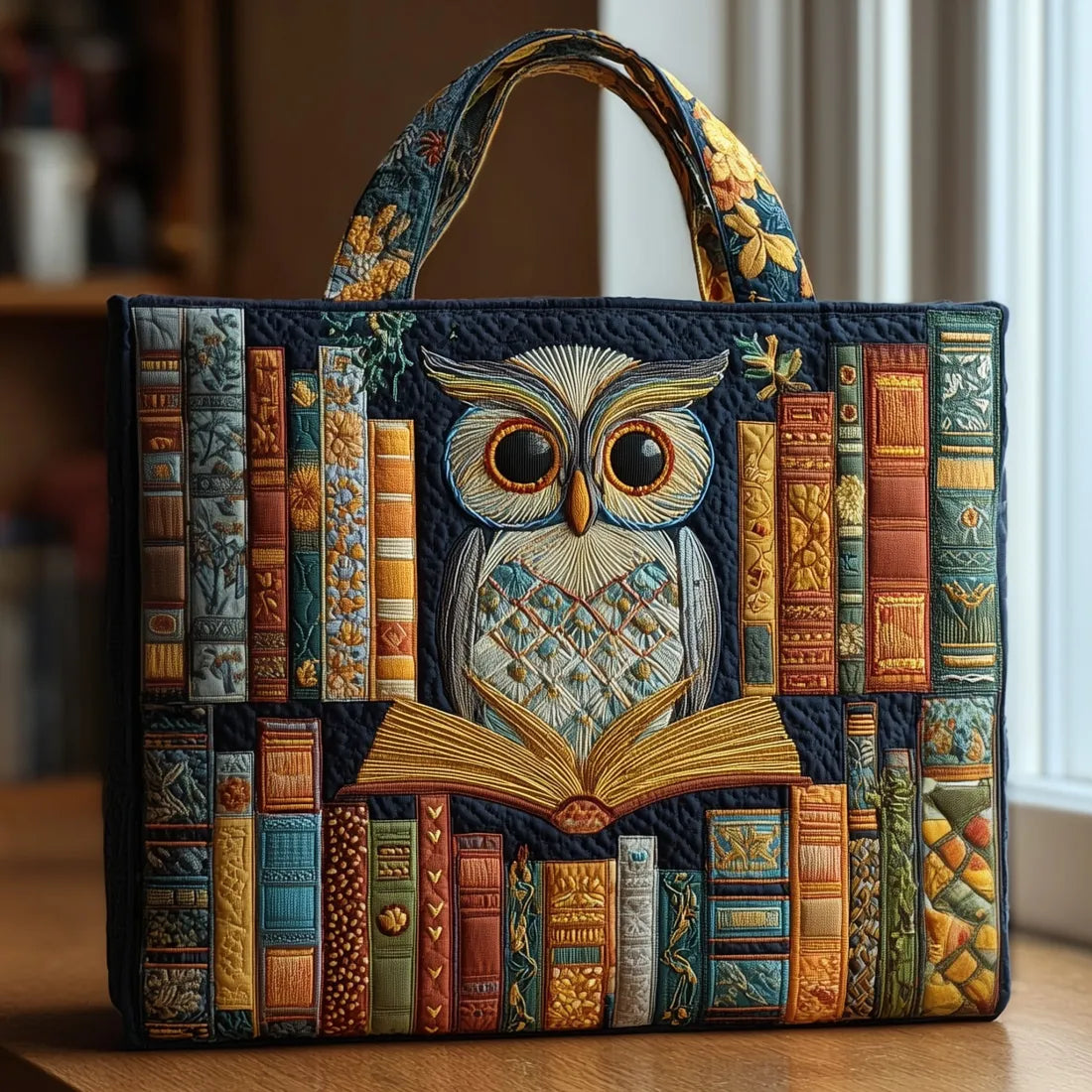 Borsa Artigianale con Motivo Gufo