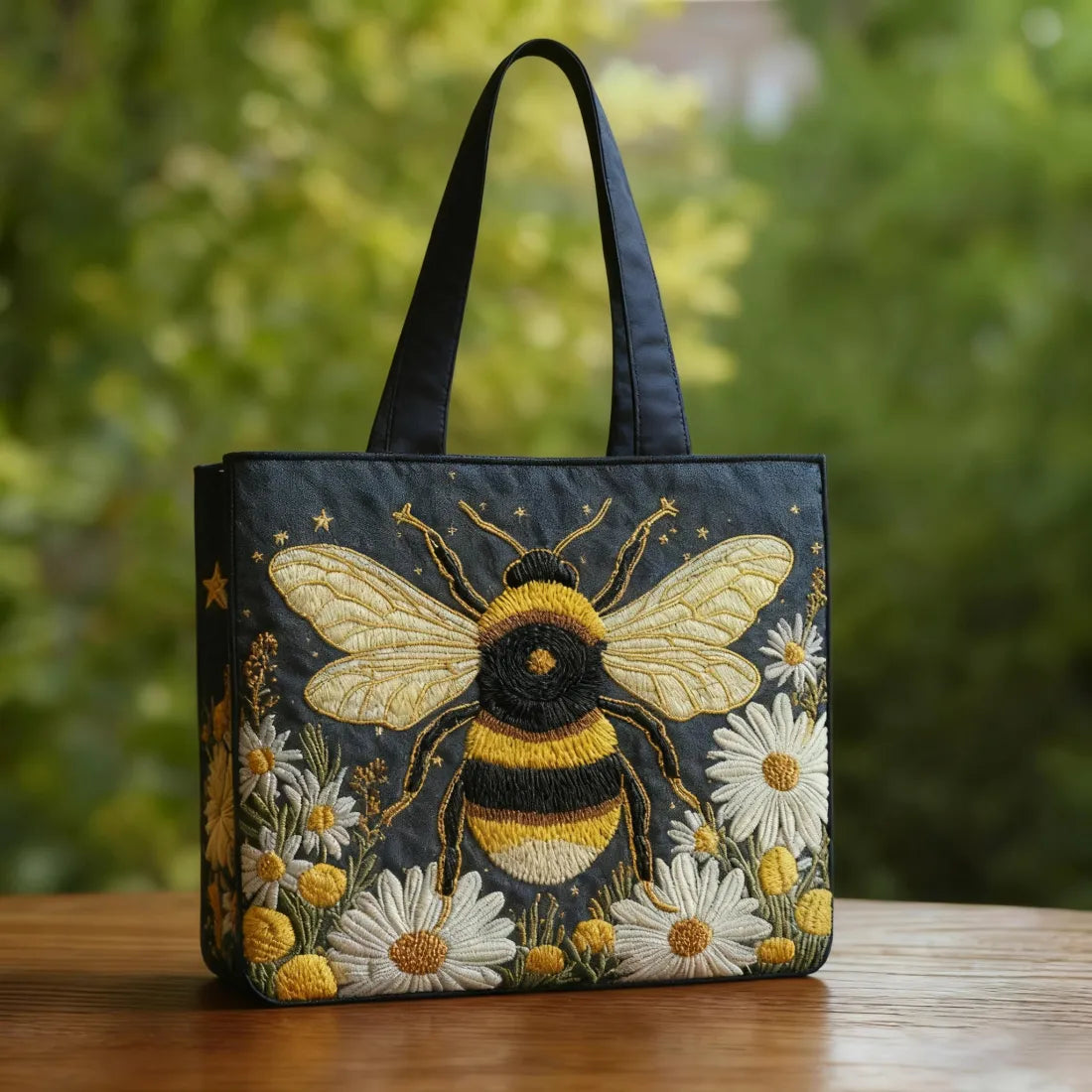 Borsa Artigianale con Ape, Margherite e Stelle