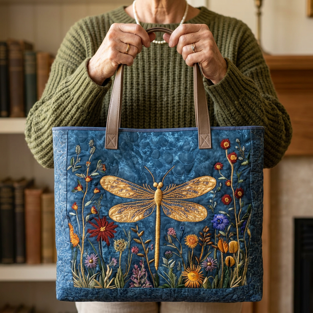 Borsa Artigianale a Tracolla con Libellula
