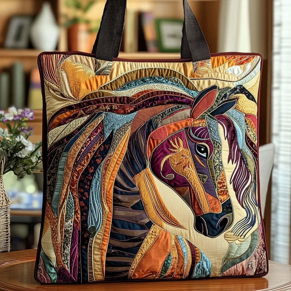 Borsa Artigianale con Mosaico Multicolore