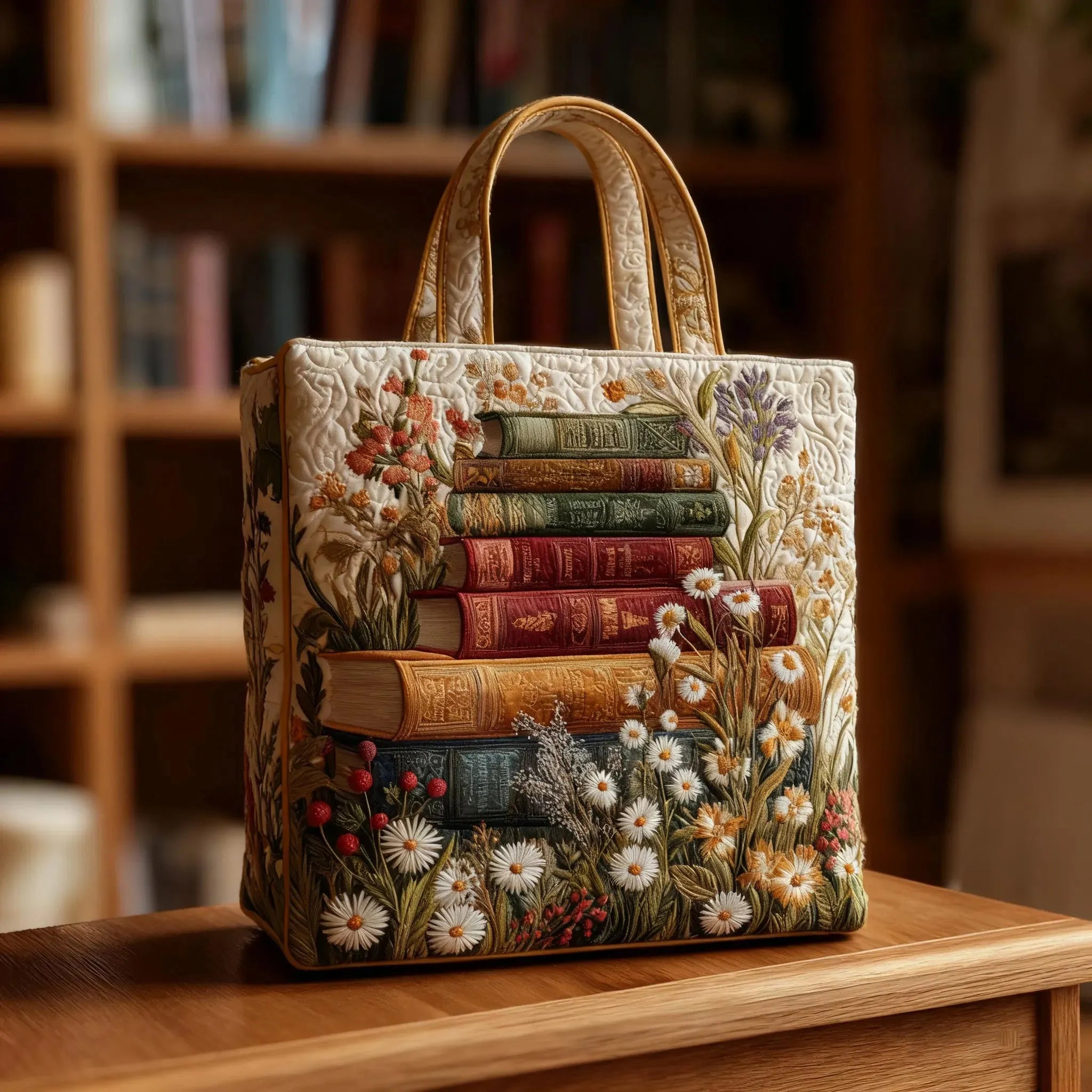 Borsa Artigianale con Stampa Floreale