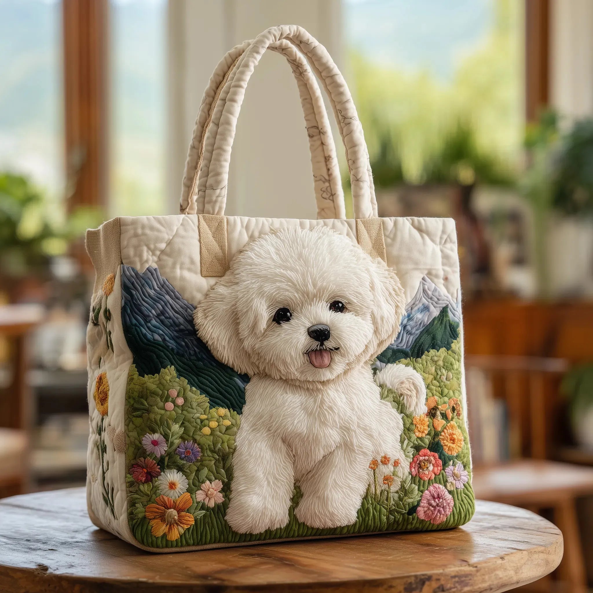 Borsa Artigianale con Motivo Cane