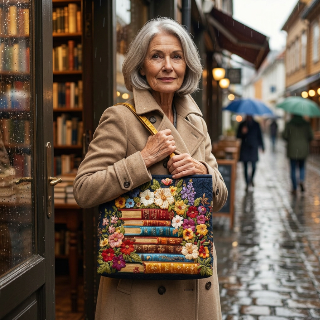 Borsa Artigianale con Motivo Floreale