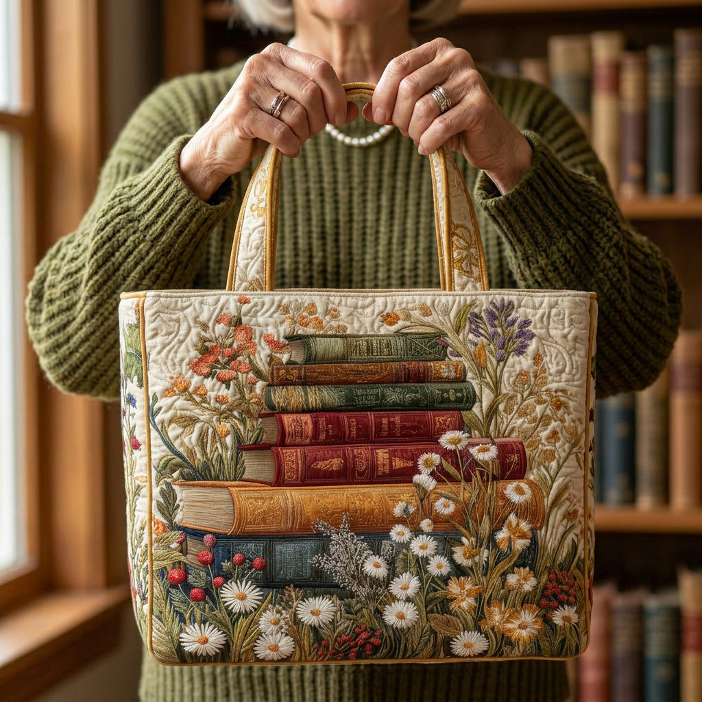 Borsa Artigianale con Stampa Floreale